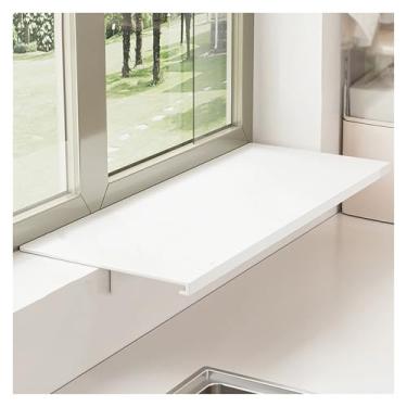 Imagem de AWSAD Extensor de peitoril de janela 61 x 25 cm placa de extensão de bancada com base magnética de aço carbono prateleira de planta para cozinha, banheiro (branco, 60 x 25 cm)