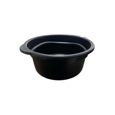 Imagem de Bacia Redonda Plástica, 35L, Preta, Polipropileno, 51cm Diâmetro x 22cm Altura, 890g