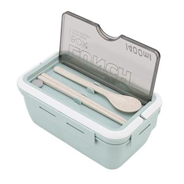 Imagem de Cryfokt Caixa de Grande Capacidade de 1400ml, Lancheira Com Boa Vedação para Estudantes Infantis, Caixa de Escritório de Silicone de Plástico Durável Com 3 Compartimentos, 8,5 X 3,7 X 4,9 pol.