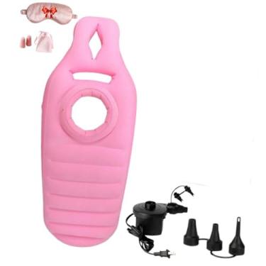 Imagem de Travesseiro de gravidez, para pessoas que dormem de estômago e de lado, suporte para costas, barriga, quadris e pernas, para grávidas (rosa)