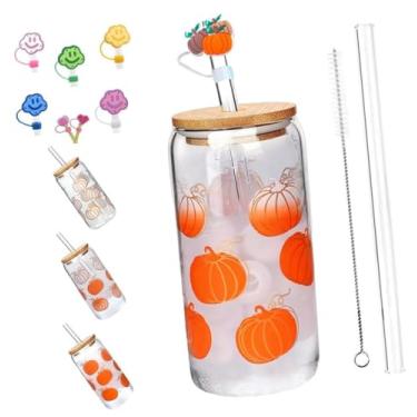 Imagem de SNCIDSGE Copo de Natal que muda de cor, tampa à prova de vazamento de bambu e canudo de aço, caneca de viagem reutilizável para café gelado, smoothie, coquetel, copo de presente de decoração de festa