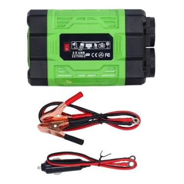 Imagem de RiToEasysports Inversor de Energia para Carro, Inversor de Energia de 200 W DC 12 V para AC 220 V Com 2 Portas USB 2 Portas Tipo C 2 Tomadas CA para Laptops, Smartphones, Carros, Caminhões, RVs