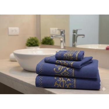 Imagem de Kit Toalhas Exuberance 4 Peças 100 Algodão  2 Banho 2 Rosto  Alta Abso