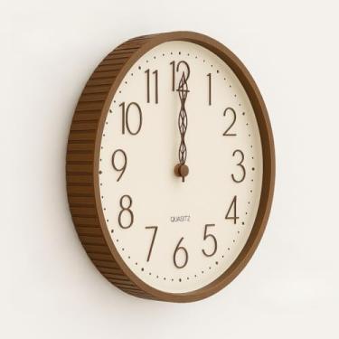 Imagem de Relógio de Parede 30cm Silencioso Elegante - Ideal para Decoração de Sala, Quarto, Escritório e Ambientes Domésticos, Design Minimalista Sem Ruído