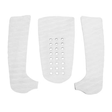 Imagem de Alomejor Pontas de Tração de Surfboard de 3 Peças, Aderência de Deck Não Deslizante para a Prancha de Touchboard Longboard (WHITE)