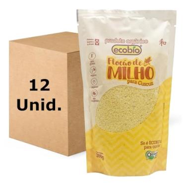 Imagem de 12 x Flocão de Milho Orgânico para Cuscuz 250g - Ecobio