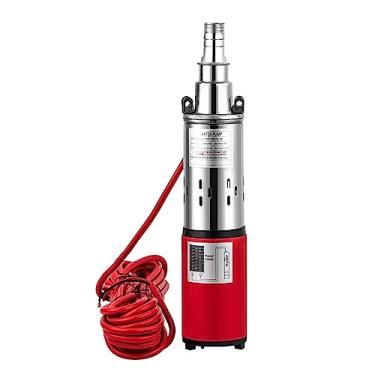 Imagem de CMOLVUR Fonte solar para lagoa, bomba de água DC 12V/24V elevador submersível de poço profundo de alta pressão 30-50M jardim casa irrigação agrícola, para jardim, banho de pássaros e peixes (12 V 30 m