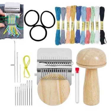Imagem de Kit de Telares para Remendar e Criar Remendos,Mini Reparador Portátil Rápido para Remendos - Ferramenta de Tapeçaria para Costura,Para Reparar Roupas Calças Jeans e Meias
