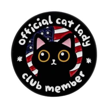 Imagem de Broches De Esmalte De Gatos Pretos, Pins De Desenho Animado Para Roupa