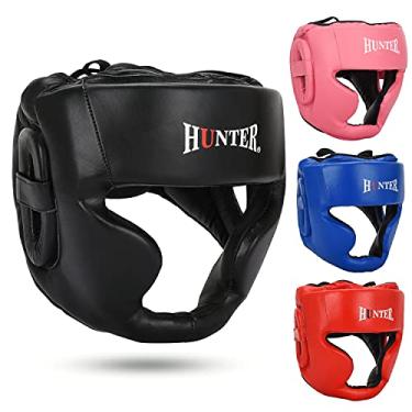 Imagem de HUNTER Essential Professional Boxing MMA Kickboxing Head Gear (Preto, G/GG)