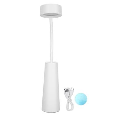 Imagem de Lâmpada de leitura magnética portátil recarregável plug in ângulo ajustável regulável lâmpada de cabeceira magnética para dormitório ABS LED amarelo branco luz quente bateria