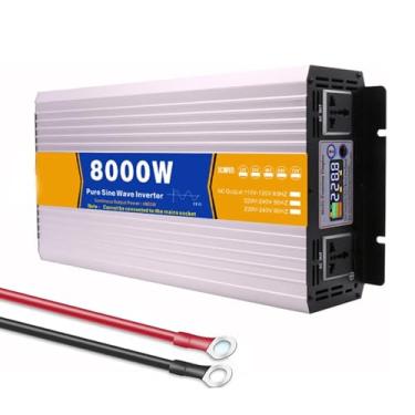 Imagem de 24V to 110V,Inversor de Onda Senoidal Pura 72V para 110V 8000W DC 12V-72V para 110V 220V AC, Inversor Solar de Alta Eficiência para Casa, Autocaravana, Camião, Barco
