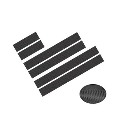 Imagem de FEWPD 3 peças adesivos para carro capô bonent telhado cauda decoração decalque gráfico listras kit vinil tuning capa compatível com GT500 GT350 GT (fibra de carbono)