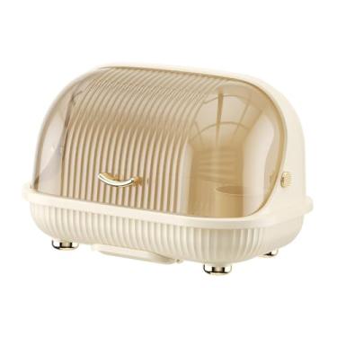 Imagem de Ｂｅｓｇａ Caixa Organizadora para Mamadeiras, Escorredor de Pratos E Tigelas de com Bandeja Coletora de, Escorredor para Mamadeiras E Talheres, L Cream