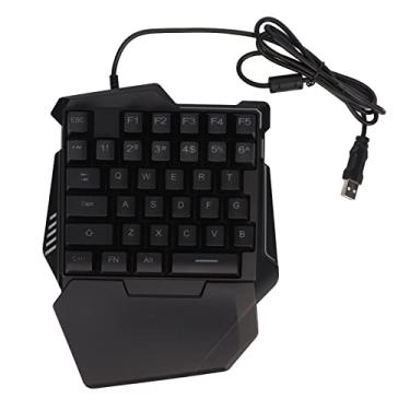 Imagem de Cocoarm O Teclado de Jogo de um Mão USB Com Fio One Hand Teclado Ergonomic Silent 35 Mini para Jogos Sete Colorido RGB Backlight