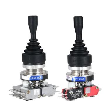 Imagem de Interruptor cruzado HKA1-41QZ de 30 mm, 4 vias, autotravamento, redefinição momentânea, 4NO 4NC, interruptor de controle de joystick monolever, 1 peça (42QZ momentâneo)