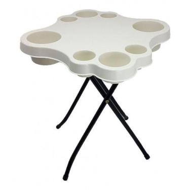 Imagem de Mesinha Pestiqueira Dobrável Reforçada  Lazer Piscina Churrasco Varias