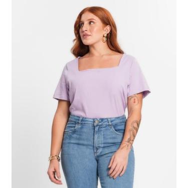 Imagem de Blusa Feminina Plus Size Secret Glam Roxo, Plus G2, Roxo