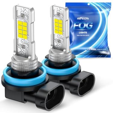 Imagem de Marsauto Lâmpada LED de neblina H11/H8, lâmpada de LED H16/H8/H11 de 10000 lúmens, 6000K, branca, super brilhante e compacta, luzes de neblina 1:1 tamanho mini, pacote com 2