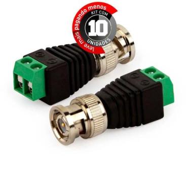 Imagem de Adaptador Borne Plug Bnc Macho - Kit Com 10 - Cirilo Cabos