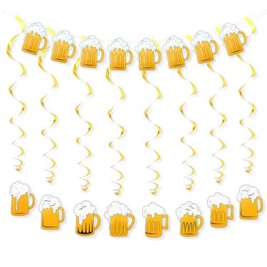 Imagem de Pano de fundo para festa de feliz aniversário pano de fundo para fotografia cerveja faixa de aniversário sinal no quintal suprimentos de decoração para homens mulheres adereços de cabine de fotos