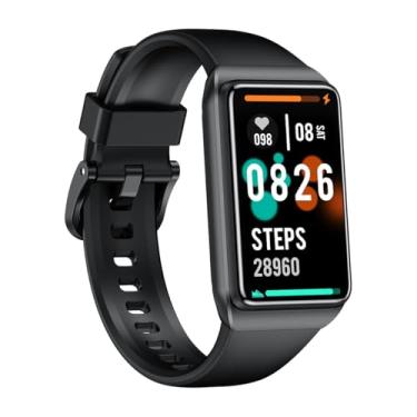 Imagem de HEIPIKAO Monitor de atividades com frequência cardíaca 24 horas por dia, 7 dias por semana, monitor de sono, 24 modos esportivos, contador de calorias, 1 ATM, à prova d'água, relógio inteligente para