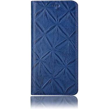 Imagem de CYSUE Stend Função Flip Phone Cover Holster, para Apple iPhone 14 Plus Case 6,7 polegadas 2022 Padrão Flor Capa Magnética Folio de Couro [Porta-Cartão] (Cor: Azul)