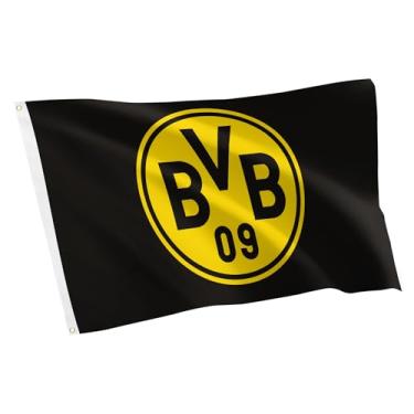 Imagem de Desert Cactus Bandeira do Borussia Dortmund FC BVB Alemanha Alemã Die Schwarzgelben Futebol 100% Poliéster Interior Exterior 0,9 x 1,5 m Bandeiras de Equipe (Bandeira F)