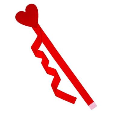 Imagem de Vaveren Enfeite de feltro multifuncional para porta de armário em formato de coração, ideal para fotos no Dia dos Namorados, casamentos e outros eventos, Vermelho