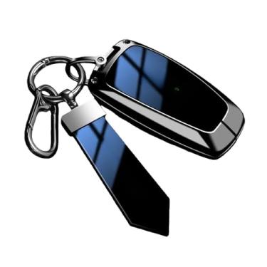 Imagem de Chave do carro capa chaveiro compatível com Lincoln Continental Mondeo MKC MKZ MKX Navigator Z Nautilus Aviator Corsair 2017 2018 2019 2022(C-blue keyring)