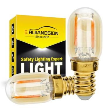 Imagem de Ruiandsion Lâmpada LED E12 1 W Luz Noturna 12-24 V Candelabro Regulável Lâmpada de Geladeira Congelador Arandelas de Parede para Quarto, Amarelo 2200 K (pacote com 2)