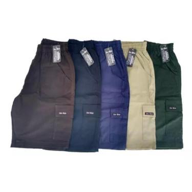 Imagem de Kit C/4 Bermuda Masculina Adulto Elástico P M G Gg Xg - juc men, Escol