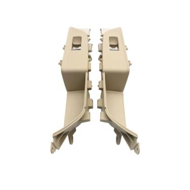 Imagem de LHD atualizado esquerda direita dianteira traseira interior maçaneta da porta painel regulador da janela tampa do interruptor compatível com BMW Série 6 / GT G32 2017 2018 2019-2022(Rear 2PCS-Beige)