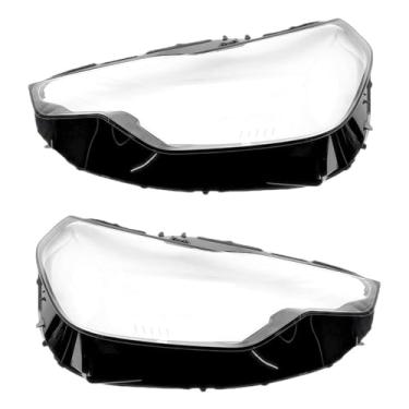 Imagem de Compatível com bmw série 2 2 portas g42 2022 2023 2024 2025 tampa da lente do farol do carro habitação farol lâmpada de vidro escudo abajur transparente(Left and Right 2 Pcs)