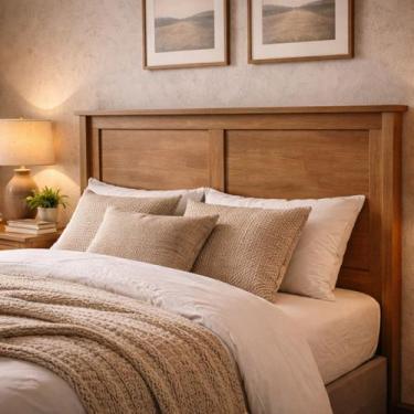 Imagem de Cabeceira Cama Casal 1,60 Madeira Maciça Pura Linha Topázio - Finestra