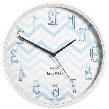 Imagem de Relógio De Parede Herweg Ref: 660059-021 Branco Horário Maluco