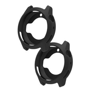 Imagem de Capa para relógio esportivo COROS PACE 4, capa FJIASTB de silicone macio à prova de choque, leve, fácil de instalar, pacote com 2 (preta)