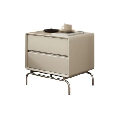 Imagem de Mesa de cabeceira de madeira maciça, mesa de cabeceira, mobília, quarto, mobília, vintage, sala de estar, armazenamento, aparadores de quarto (branco)