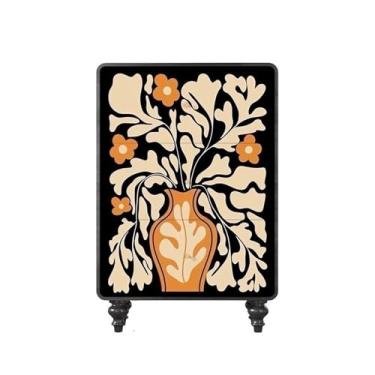 Imagem de KEG801302 Armário de armazenamento moderno de madeira para corredor de entrada, leve, retrô, fino, para sapatos, organizador de 80 cm