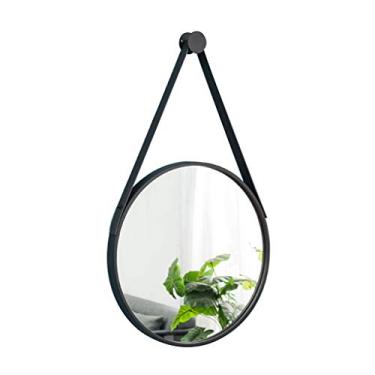 Imagem de U5GAAALPPQ9 Espelho limpo grande montado na parede espelho de vaidade redondo moderno simples decorativo de alta definição espelho de barbear entradas banheiros salas de estar pendurado espelho de