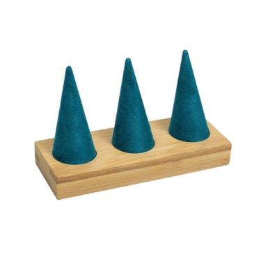 Imagem de Elegante expositor de joias de veludo personalizado leve loja de luxo adereços de tiro organizador de ornamentos de armazenamento (pequeno)