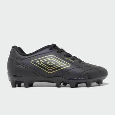 Imagem de Chuteira Campo Umbro Class Fotballer Jr infantil - preto e dourado-Unissex