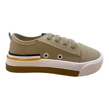 Imagem de Tenis Infantil Menino Molekinho Casual Calce Fácil Elástico 2615.125 Bege-Masculino