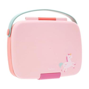 Imagem de Lancheira Bento Box Magic com Talheres Inox Unicórnio-Feminino