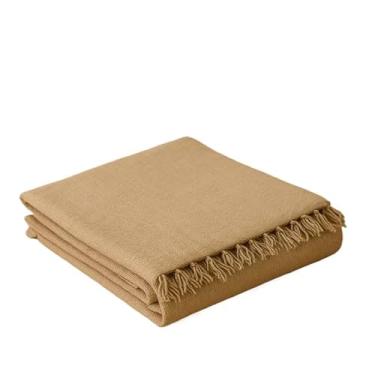 Imagem de Manta para Sofá Luxo King Gigante 3,0x1,8m Decorativa Premium Algodão Capa Protetora Grande Elegante(AREIA 2,10x140m POP)