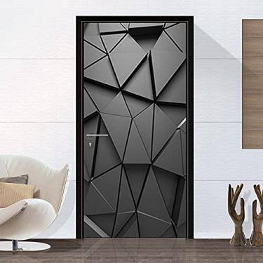 Imagem de Mural de Porta 3D Capa Adesivo Moderno Arte Papel Parede Decalque Autoadesivo Removível Decoração Residencial Poster Reutilizável para Casa e Escritório