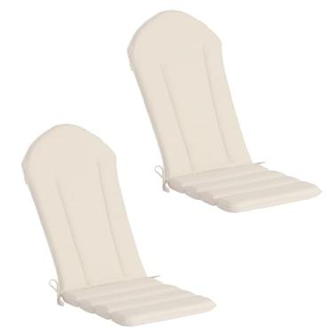 Imagem de COZYVIDA Conjunto de 2 almofadas de cadeira Adirondack de 127 x 50 cm, almofadas para cadeira de balanço para ambientes externos, repelente de água, resistente ao desbotamento com alças ajustáveis