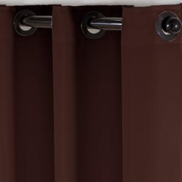 Imagem de Cortina De Pia Para Cozinha Em Oxford para Proteção Contra Splashes, Complementa Decoração Clássica e Moderna, Facilita Limpeza do Ambiente(Marrom Escuro,2,80x0,80)