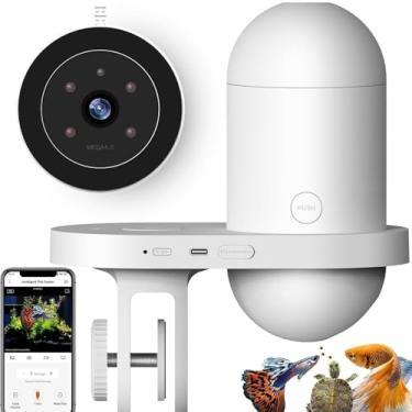 Imagem de VBESTLIFE Alimentador Automático de Peixes para Aquário, Câmera HD 2,5K, WiFi Inteligente e Controle Remoto de Aplicativo, Dispensador Automático de Comida Com Temporizador e Porções