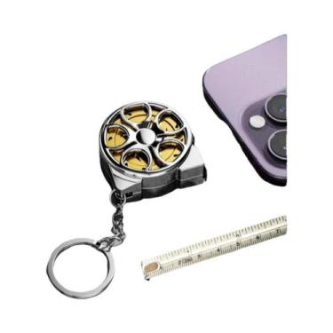 Imagem de Mini Fita Métrica Retrátil Portátil De 2m Em Aço Carbono Com Design De